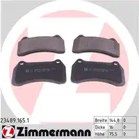ZIMMERMANN Bremsbel&auml;ge Bremskl&ouml;tze f&uuml;r Jaguar S-Type (CCX) XJ (X350 X358) vorne