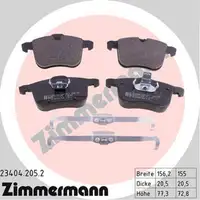 ZIMMERMANN Bremsbel&auml;ge Opel Signum Vectra C Saab 2.8V6 OPC 9-3 (YS3F) 9-3X vorne