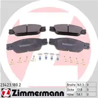 ZIMMERMANN Bremsbel&auml;ge Bremskl&ouml;tze f&uuml;r Jaguar S-Type (CCX) bis Fgst. M45254 vorne