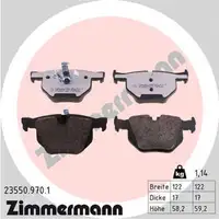 ZIMMERMANN rd:z Bremsbel&auml;ge f&uuml;r BMW 3er E90 E91 E92 E93 X1 E84 hinten