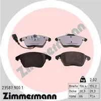 ZIMMERMANN rd:z Bremsbel&auml;ge + Wako AUDI A1 A3 TT SEAT SKODA VW GOLF 5 6 7 vorne
