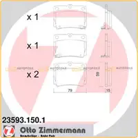 ZIMMERMANN Bremsbel&auml;ge Bremskl&ouml;tze f&uuml;r Mitsubishi Pajero Sport 3.0V6 2.5TD hinten