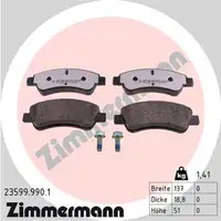 ZIMMERMANN rd:z Bremsbel&auml;ge CITROEN BERLINGO C2 C3 C4 PEUGEOT 260 207 307 vorne