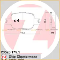 ZIMMERMANN Bremsbel&auml;ge Bremskl&ouml;tze Bremskl&ouml;tze f&uuml;r Toyota Celica Corolla vorne