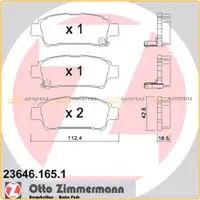 ZIMMERMANN Bremsbel&auml;ge Bremsbelagsatz f&uuml;r Toyota Avensis Verso Previa hinten