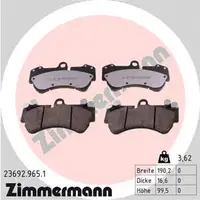 ZIMMERMANN rd:z Bremsbel&auml;ge f&uuml;r PORSCHE CAYENNE (9PA) VW TOUAREG (7L) vorne