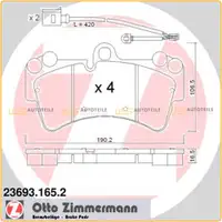 ZIMMERMANN Bremsbel&auml;ge Bremskl&ouml;tze f&uuml;r Audi Q7 Porsche Cayenne VW Touareg vorne