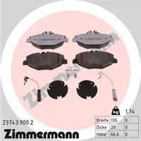 ZIMMERMANN rd:z Bremsbel&auml;ge + Wako MERCEDES W211 S211 E200-350 E200-320CDI vorne