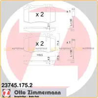 ZIMMERMANN Bremsbel&auml;ge Bremsbelagsatz + Wako Mercedes W203 W211 R230 R171 vorne