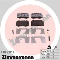 ZIMMERMANN rd:z Bremsbel&auml;ge + Wako MERCEDES W203 C209 C219 W211 R230 R171 vorne