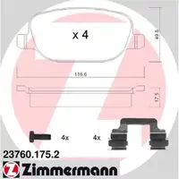 ZIMMERMANN Bremsen Kit Bremsscheiben + Bel&auml;ge Alfa Romeo 159 Brera Spider hinten