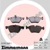 ZIMMERMANN rd:z Bremsbel&auml;ge f&uuml;r BMW 5er E60 E61 520i 523i 525i 520d 525d vorne