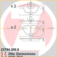 ZIMMERMANN Bremsbel&auml;ge Bremsbelagsatz f&uuml;r BMW 3er E90 E93 E92 E91 Z4 E89 vorne