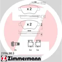 ZIMMERMANN Bremsen Bremsscheiben + Bremsbel&auml;ge + Wako f&uuml;r Fiat Bravo Qubo vorne