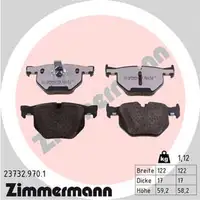 ZIMMERMANN rd:z Bremsbel&auml;ge Bremskl&ouml;tze f&uuml;r BMW 5er E60 E61 6er E63 E64 hinten