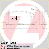 ZIMMERMANN Bremsbel&auml;ge Bremsbelagsatz Lexus RX 300 350AWD 400h/AWD vorne