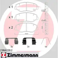 ZIMMERMANN Bremsbel&auml;ge Bremsbelagsatz f&uuml;r Honda CR-V II (RD) 2.0 2.2CTDi vorne