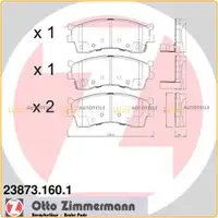 ZIMMERMANN Bremsbel&auml;ge Bremskl&ouml;tze f&uuml;r Kia Carens Clarus Rio Sephia Shuma vorne