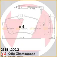 ZIMMERMANN Bremsen Kit SPORT Bremsscheiben + Bel&auml;ge Mercedes W169 W245 vorne