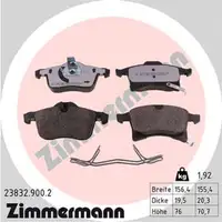 ZIMMERMANN rd:z Bremsbel&auml;ge OPEL ASTRA H CORSA C D E MERIVA A B ZAFIRA B vorne