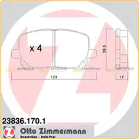 ZIMMERMANN Bremsbel&auml;ge Bremsbelagsatz f&uuml;r Toyota Avensis Verso Camry vorne