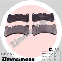 ZIMMERMANN Bremsbel&auml;ge Bremsbelagsatz Mercedes C209 A209 R171 55/63AMG vorne