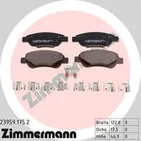 Zimmermann SPORT Bremsscheiben + Bel&auml;ge CITROEN C1 I II PEUGEOT 107 108 vorne