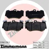ZIMMERMANN Bremsbel&auml;ge f&uuml;r PORSCHE CAYENNE (9PA) PR-1LH 09.2002-09.2010 vorne