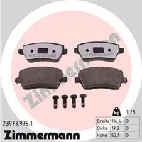 ZIMMERMANN rd:z Bremsbel&auml;ge f&uuml;r DACIA MERCEDES-BENZ NISSAN RENAULT vorne