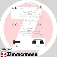 ZIMMERMANN Bremsbel&auml;ge Bremskl&ouml;tze f&uuml;r Mini R56 R52 R57 R55 R58 R59 Cooper S vorn