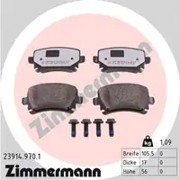 ZIMMERMANN rd:z Bremsbel&auml;ge AUDI A3 A4 A6 SEAT SKODA VW GOLF 5 6 7 PASSAT hinten