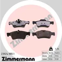 ZIMMERMANN rd:z Bremsbel&auml;ge MERCEDES GL X164 M-KLASSE W164 R-KLASSE W251 hinten