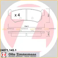 ZIMMERMANN Bremsbel&auml;ge Bremsbelagsatz f&uuml;r Chevrolet Daewoo Lacetti Nubira hinten