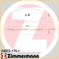 ZIMMERMANN Bremsscheiben + Bel&auml;ge FIAT PANDA (169_) 1.2 4x4 1.3 D Multijet vorne