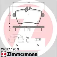 ZIMMERMANN Bremsbel&auml;ge Bremsbelagsatz Mercedes W169 A150 A160 A160CDI vorne