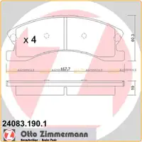 ZIMMERMANN Bremsbel&auml;ge Bremskl&ouml;tze f&uuml;r Jeep Grand Cherokee II ab 10.2001 vorne