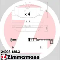 ZIMMERMANN Bremsbel&auml;ge Bremsbelagsatz Mercedes Viano Vito W639 ab 09.2003 hinten
