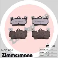 ZIMMERMANN rd:z Bremsbel&auml;ge AUDI Q7 4LB 2EA PORSCHE CAYENNE 9PA 1KU/E81 hinten