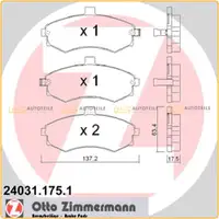 ZIMMERMANN Bremsbel&auml;ge Bremskl&ouml;tze f&uuml;r Hyundai Elantra Matrix Kia Cerato vorne