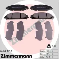 ZIMMERMANN Bremsbel&auml;ge f&uuml;r CHRYSLER 300 C (LX, LE) + LANCIA THEMA (LX_) vorne