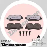 ZIMMERMANN rd:z Bremsbel&auml;ge LAND f&uuml;r ROVER DISCOVERY 3 4 + RANGE ROVER 3 hinten