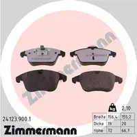 ZIMMERMANN rd:z Bremsbel&auml;ge FORD GALAXY MONDEO IV S-MAX LAND ROVER VOLVO vorne