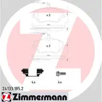 ZIMMERMANN Bremsbel&auml;ge Bremskl&ouml;tze + Wako Citroen C5 C6 f&uuml;r Peugeot 407 607 vorne