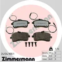 ZIMMERMANN rd:z Bremsbel&auml;ge + Warnkontakt PEUGEOT 407 (6D_) / 407 SW (6E_) vorne