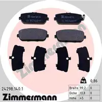 ZIMMERMANN Bremsscheiben + Bremsbel&auml;ge MAZDA MX-5 IV (ND) 1.5 131/132 PS hinten