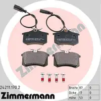 ZIMMERMANN Bremsbel&auml;ge + Wako AUDI A4 Avant (8DB B5) RS4 quattro 380 PS hinten