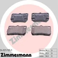 ZIMMERMANN Bremsbel&auml;ge Bremsbelagsatz LEXUS GS / IS C / IS II / IS III hinten