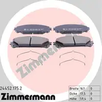 ZIMMERMANN Bremsbel&auml;ge LEXUS NX (_Z1_) RX (_L1_) + TOYOTA RAV 4 IV (_A4_) vorne