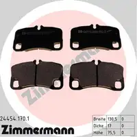 ZIMMERMANN Bremsscheiben Bel&auml;ge Wako PORSCHE 911 (997) 3.6/3.8 Turbo / S hinten