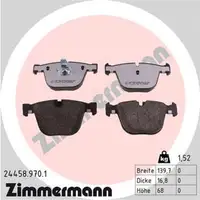 ZIMMERMANN rd:z Bremsbel&auml;ge f&uuml;r BMW X5 E70 F15 F85 + X6 E71 E72 F16 F86 hinten